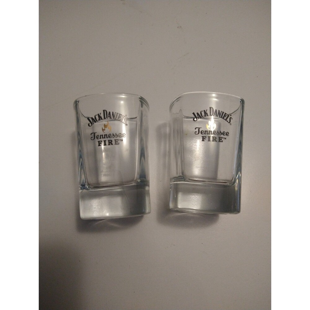 2 Jack Daniel's Tennessee Fire Shot Glasses